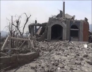 Aftermath of Saudi air raids on Taiz (Tuesday, 06/02/2015)