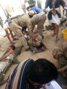 مجزرة العدوان السعودي بحق جنود اللواء 23 ميكا - العبر  - حضرموت (3)