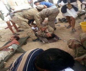 مجزرة العدوان السعودي بحق جنود اللواء 23 ميكا - العبر  - حضرموت (7)