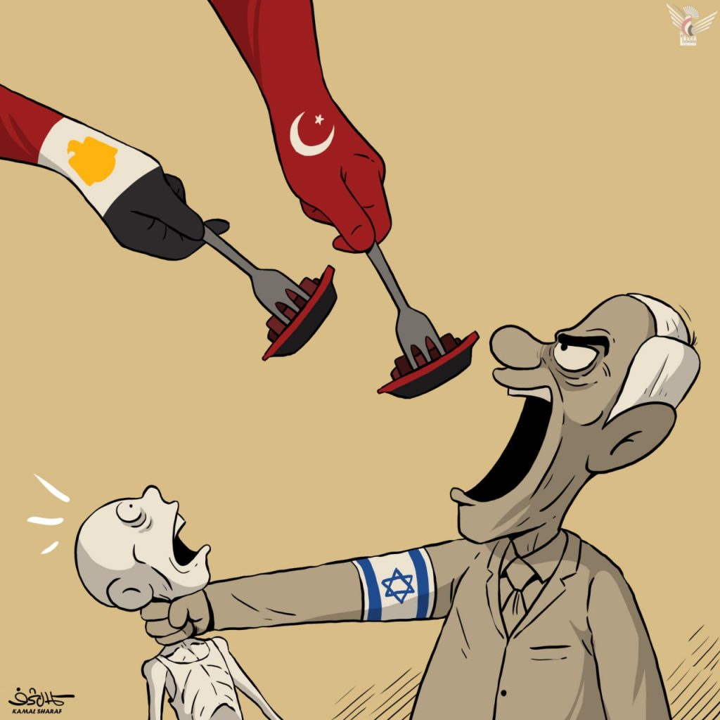 في ظل حرب الإبادة والتجويع.. تركيا ومصر تمد الكيان بالرحلات التجارية